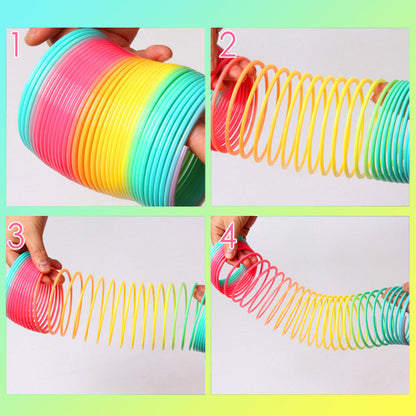 Colorful Folding Rainbow Spring Coil Toy-2