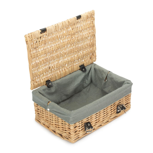 36cm Buff Wicker Empty Picnic Basket-0