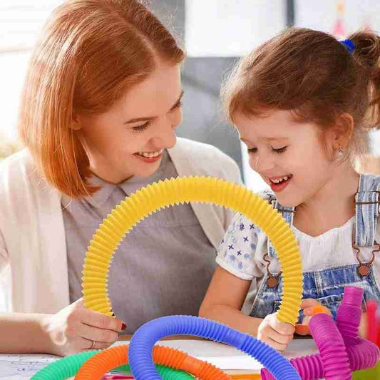 Flexible Sensory Tube Toy for Creative Play and Development-0